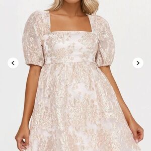 Fashion Nova Light Pink Floral Mini Dress